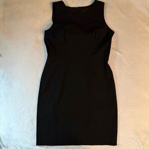 Ann Taylor Loft Black Sleeveless Sheath Dress Fully Lined Dressy Womens Size 10